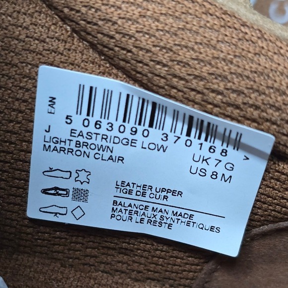 NWB Clarks Eastridge Low Light Brown Leather Oxford‎ Men's Size 8M - Picture 8 of 10